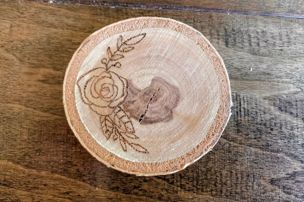 pyrography rose