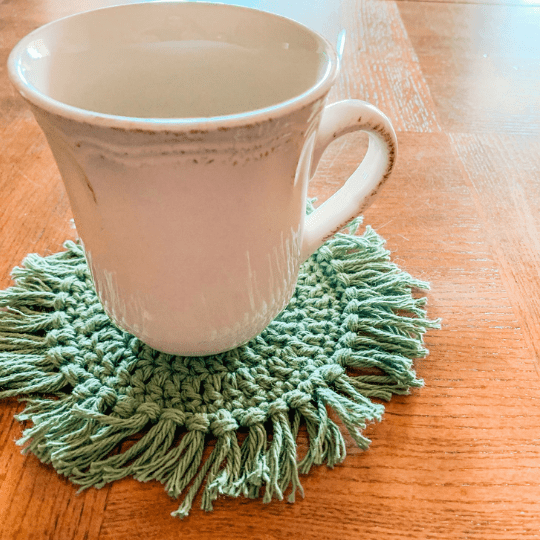 Crochet Boho Fringe Coasters