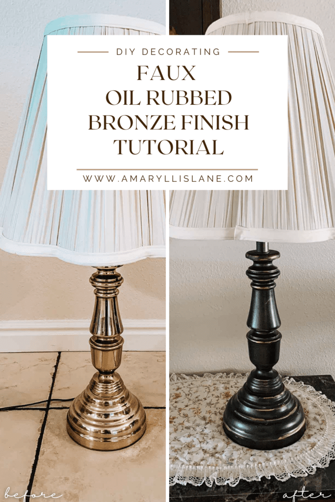 Apply faux oil rubbed bronze finish to chandelier or toilet handle