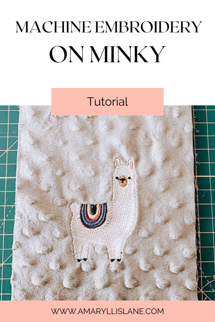 Amaryllis Lane | Machine Embroidery on Minky Fabric