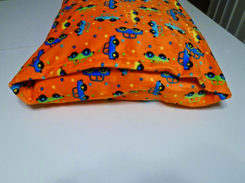 An image of a finished minky pillowcase