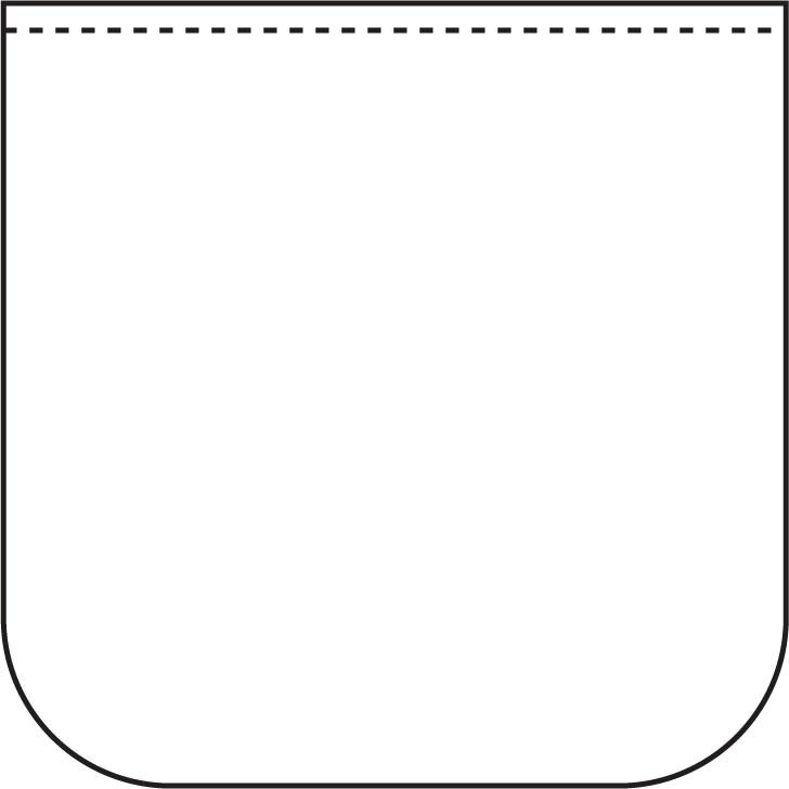 Topstitch across the top of the pockets