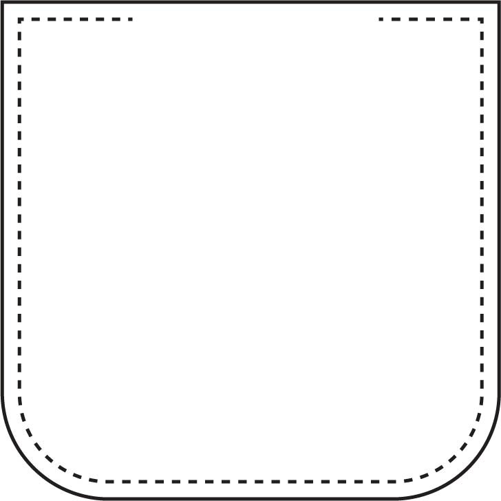 An image of topstitching an apron pocket