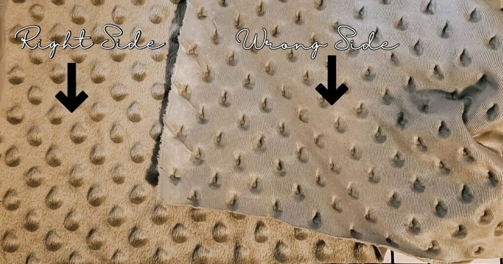 An image of the wrong side of minky fabric