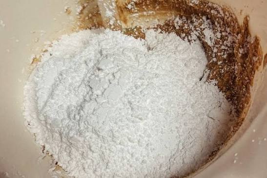 peanut butter added to the mixture